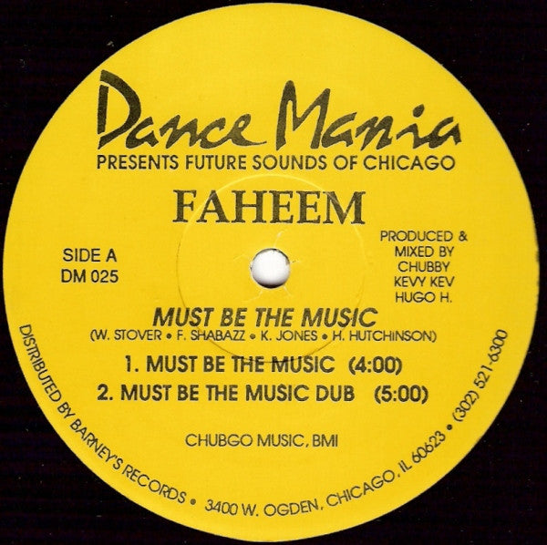 SEALED: 12": Faheem - Must Be The Music