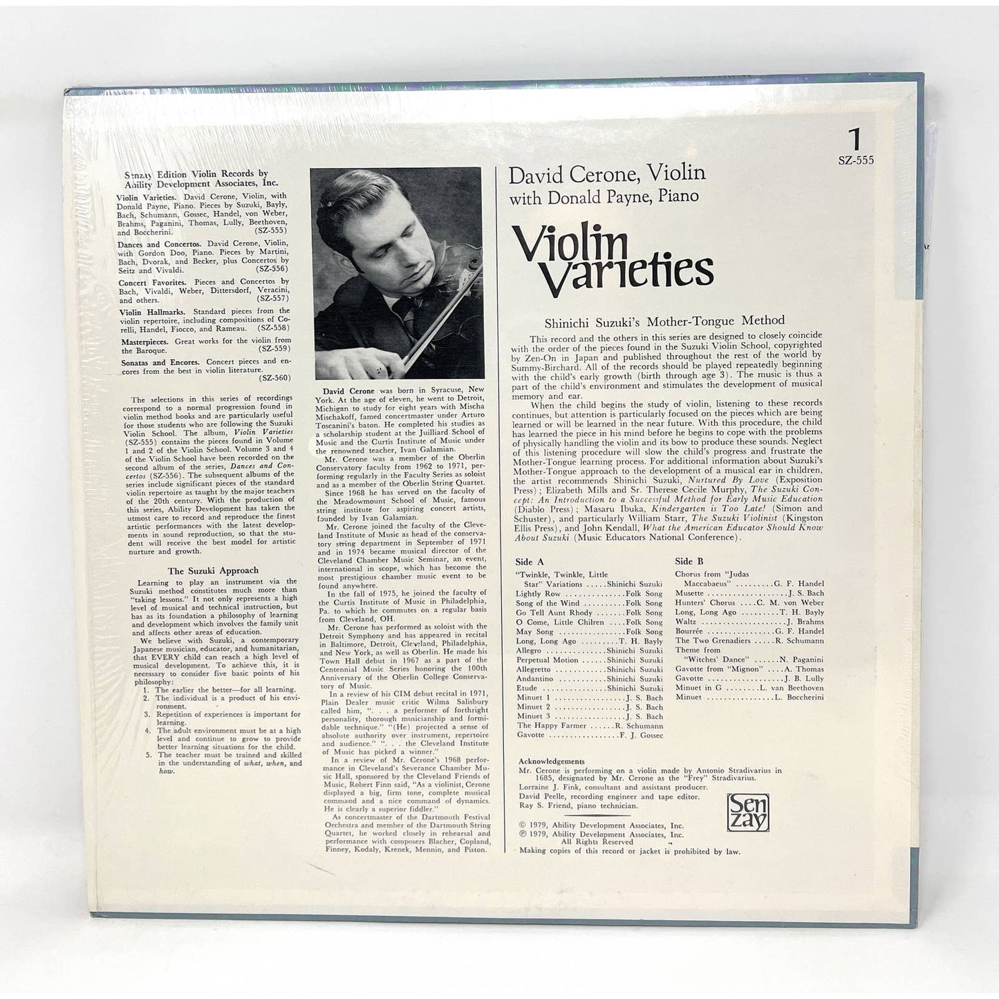 David Cerone / Donald Payne - Violin Varieties